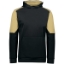Custom Youth Blue Chip Hooded Sweatshirt Black/ Vegas Gold