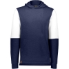 Custom Youth All-American Team Fleece Colorblocked Hooded Sweatshirt Navy Heather/ White