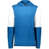 Custom Youth All-American Team Fleece Colorblocked Hooded Sweatshirt Royal Heather/ White