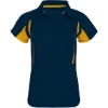 Custom Womens Two-Tone Avenger Polo Navy/ Light Gold