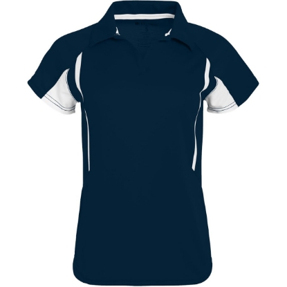 Custom Womens Two-Tone Avenger Polo Navy/ White