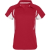 Custom Womens Two-Tone Avenger Polo Scarlet/ White
