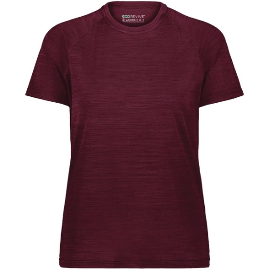 Custom Womens Eco Revive™ All-Pro T-Shirt Maroon Heather