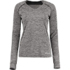 Custom Womens Electrify CoolCore® Long Sleeve V-Neck T-Shirt Black Heather