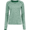 Custom Womens Electrify CoolCore® Long Sleeve V-Neck T-Shirt Dark Green Heather