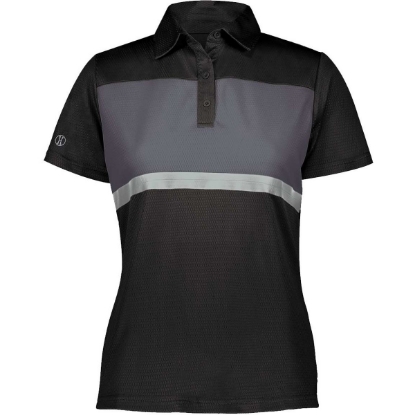 Custom Womens Prism Bold Polo Black/ Carbon