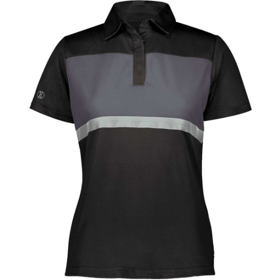 Custom Womens Prism Bold Polo Black/ Carbon