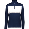 Custom Womens Prism Bold Quarter-Zip Pullover Navy/ White