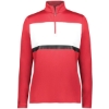 Custom Womens Prism Bold Quarter-Zip Pullover Scarlet/ White