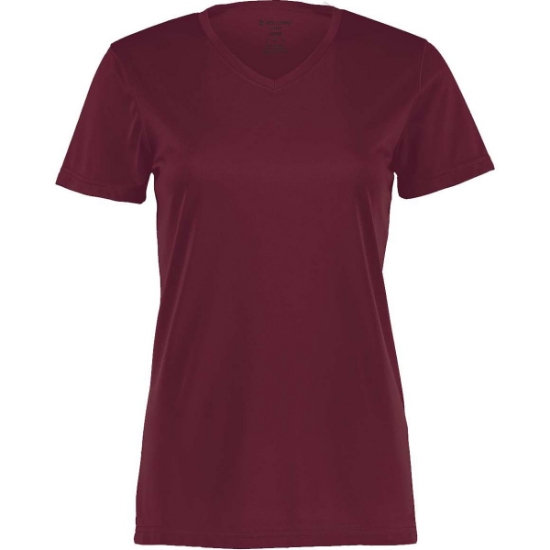 Custom Womens Momentum V-Neck T-Shirt Maroon