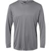 Custom Mens Momentum Hooded Long Sleeve T-Shirt Graphite