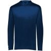 Custom Youth Momentum Hooded Long Sleeve T-Shirt Navy