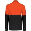 Custom Mens Momentum Team Quarter-Zip Pullover Black/ Orange