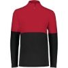 Custom Mens Momentum Team Quarter-Zip Pullover Black/ Scarlet