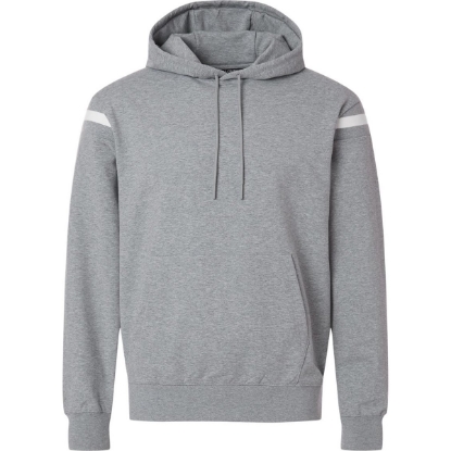 Custom Unisex Heritage Prep Hooded Sweatshirt Athletic Heather/ Vanilla