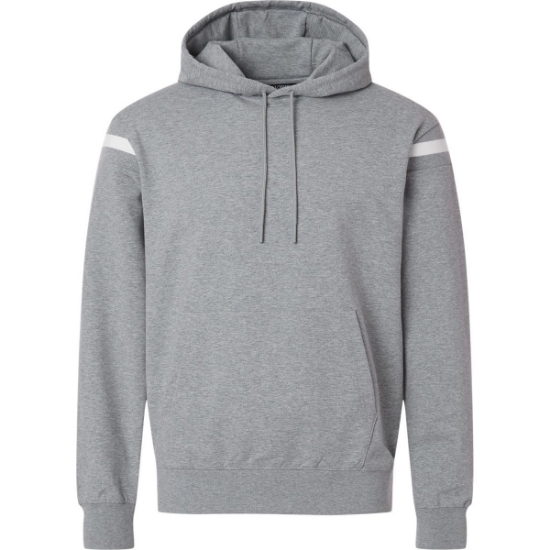 Custom Unisex Heritage Prep Hooded Sweatshirt Athletic Heather/ Vanilla