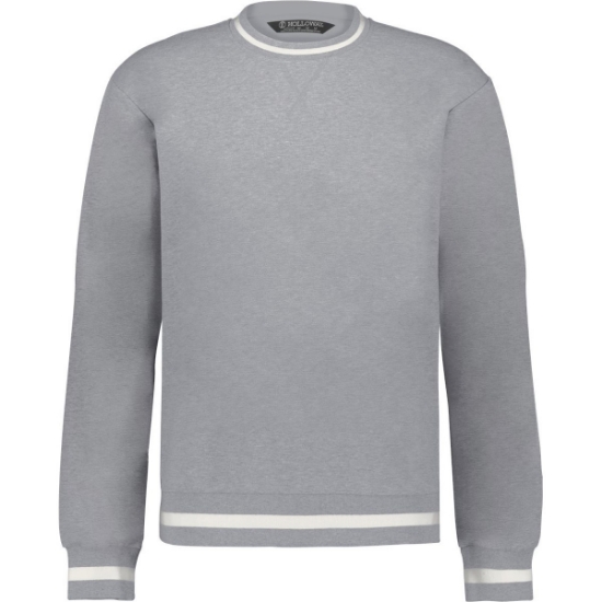 Custom Unisex Heritage Prep Crewneck Sweatshirt Athletic Heather/ Vanilla