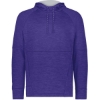 Custom Mens All-Pro Performance Fleece Hooded Sweatshirt Purple Heather/ Silver
