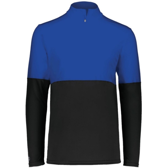 Custom Youth Momentum Team Quarter-Zip Pullover Black/ Royal