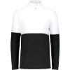 Custom Youth Momentum Team Quarter-Zip Pullover Black/ White