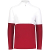 Custom Youth Momentum Team Quarter-Zip Pullover Scarlet/ White