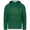 Custom Youth All-Pro Performance Fleece Hooded Sweatshirt Dark Green Heather/ Silver