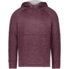 Custom Youth All-Pro Performance Fleece Hooded Sweatshirt Maroon Heather/ Silver