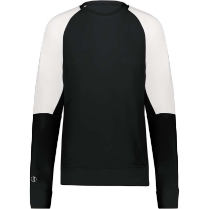 Custom Womens Momentum Team Crewneck Sweatshirt Black/ White