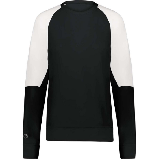 Custom Womens Momentum Team Crewneck Sweatshirt Black/ White