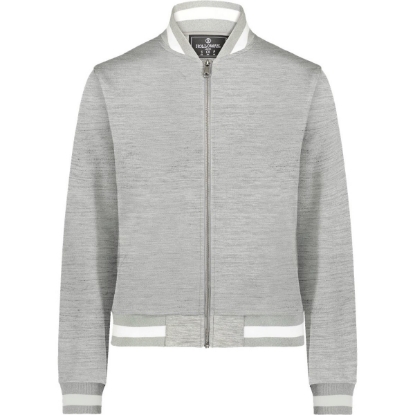 Custom Womens V-Street Full-Zip Jacket Athletic Heather/ White