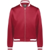 Custom Womens V-Street Full-Zip Jacket Scarlet/ White