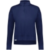 Custom Womens Eco Revive™ Ventura Soft Knit Quarter-Zip Pullover Navy