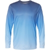 Custom Unisex Barbados Performance Pin Dot Long Sleeve T-Shirt Navy/ Blue Mist