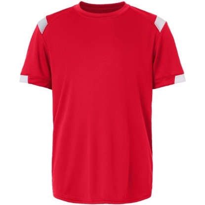 Custom Youth On The Rise T-Shirt Red/ White