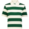Custom Womens Prep Street Rugby Crop T-Shirt Alabaster/ Vintage Dark Green