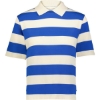 Custom Womens Prep Street Rugby Crop T-Shirt Alabaster/ Vintage Royal