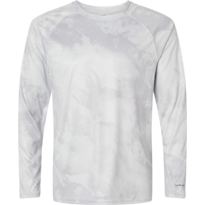 Custom Unisex Cabo Camo Performance Long Sleeve T-Shirt Aluminum