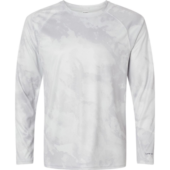 Custom Unisex Cabo Camo Performance Long Sleeve T-Shirt Aluminum
