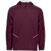 Custom Mens Wizard Quarter-Zip Hooded Pullover Maroon/ White