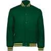 Custom Mens Heritage Jacket Dark Green/ Light Gold/ White