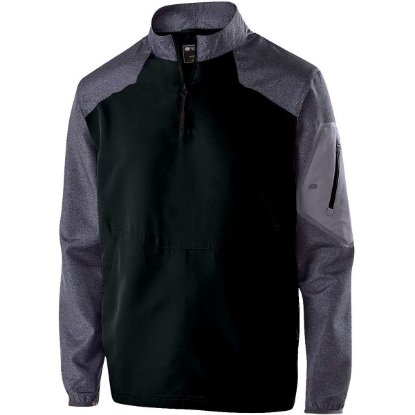 Custom Mens Raider Quarter-Zip Jacket Carbon Print/ Black