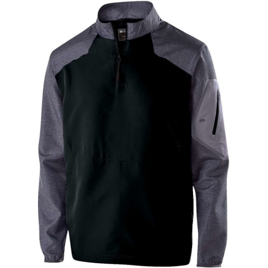 Custom Mens Raider Quarter-Zip Jacket Carbon Print/ Black
