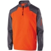 Custom Mens Raider Quarter-Zip Jacket Carbon Print/ Orange