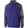 Custom Mens Raider Quarter-Zip Jacket Carbon Print/ Purple