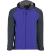 Custom Mens Raider Hooded Soft Shell Jacket Carbon Print/ Purple