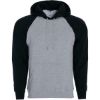Custom Mens Athletic Fleece Banner Hooded Sweatshirt Athletic Heather/ Black