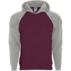 Custom Mens Athletic Fleece Banner Hooded Sweatshirt Maroon/ Athletic Heather