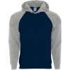 Custom Mens Athletic Fleece Banner Hooded Sweatshirt Navy/ Athletic Heather