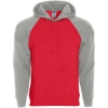 Custom Mens Athletic Fleece Banner Hooded Sweatshirt Red/ Athletic Heather