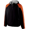 Custom Youth Homefield Hooded Jacket Black/ Orange